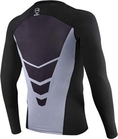 img 4 attached to 👕 AMZSPORT Men's Cool Dry Long Sleeve Compression Shirt: Ultimate Baselayer for Sports & Workouts