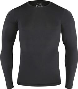 img 1 attached to 👕 AMZSPORT Men's Cool Dry Long Sleeve Compression Shirt: Ultimate Baselayer for Sports & Workouts