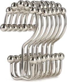 img 4 attached to 🚿 Goowin Stainless Steel Shower Curtain Hooks - Rust Proof Double Shower Rings for Shower Curtain, Curtain Liners - Nickel Finish