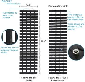 img 3 attached to Портативные ковры для восстановления залегания наледи АСКИК для автомобиля/грузовика в грязи, снегу, льду, песке - экстренный 🚜 высокая силу хватки - Размер: Ш10,6" X Д39,5" - Включает 2 перчатки и 1 сумку (2 штуки)