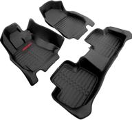 awemat custom fit car floor mats subaru forester 2014-2018 - large coverage, waterproof, all-weather protection - black logo