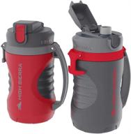 💪 stay energized with high sierra's 64oz max-hydrate sport jugs, 2-pack in vibrant red/gray logo