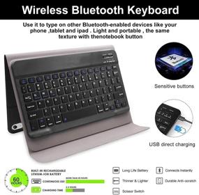 img 2 attached to New iPad Air 4 10.9 Inch Keyboard Case: Slim Shell Cover with Pencil Holder and Removable Wireless Bluetooth Keyboard - Compatible with iPad Pro 11 2020/2018 and Apple iPad Air