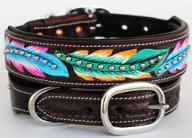 prorider rhinestone collar crystal leather dogs logo