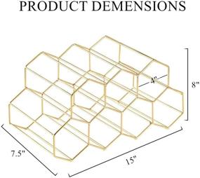 img 3 attached to 🍷 Винный стеллаж DCIGNA Gold для столешницы - самостоятельный держатель для 7 бутылок, организатор для столешницы - металлическое золотое покрытие, подходит для всех стандартных и крупногабаритных бутылок