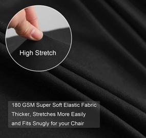 img 1 attached to ✨ Stretch Spandex Dining Room Bench Seat Cushion Slipcovers for Kitchen Dining Bench - WOMACO Upholstered Bench Protectors (Black, Medium)