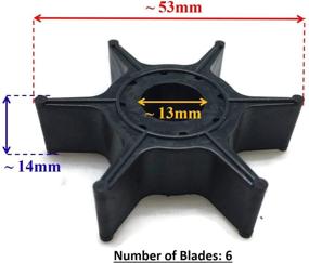 img 3 attached to 🚤 High-Quality Japanese Water Pump Impeller: Replaces Yamaha 63V-44352-00 63V-44352-00-00 63V-44352-01-00 63V-44352-01 Sierra 18-3040 - Ideal for Boat Outboard Motors