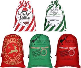 img 4 attached to 🎄 Organize and Preserve Your Christmas Stockings with our Drawstring Reusable Storage Solution