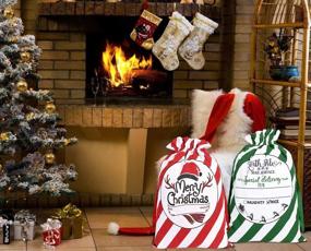 img 2 attached to 🎄 Organize and Preserve Your Christmas Stockings with our Drawstring Reusable Storage Solution