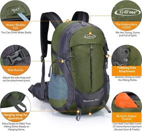 img 2 attached to G4Free 35L Waterproof Hiking Backpack for Outdoor Sports, Travel, and Daypack - Lightweight with Rain Cover for Women and Men