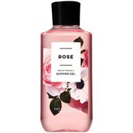 🌹 shea and vitamin e shower gel - 10 fluid ounce, rose fragrance by bath and body works logo