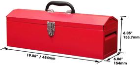 img 3 attached to 🔴 TB101 Torin 19" Hip Roof Style Portable Steel Tool Box - Big Red with Latch Closure and Removable Storage Tray