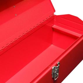 img 1 attached to 🔴 TB101 Torin 19" Hip Roof Style Portable Steel Tool Box - Big Red with Latch Closure and Removable Storage Tray