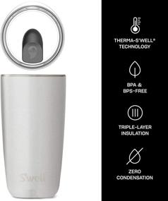 img 1 attached to S'well Silver Lining Stainless Steel Tumbler - 18 fl oz - Triple-Layered Vacuum-Insulated Container - Slide-Open Lid - Keeps Drinks Cold for up to 12 Hours - Keeps Drinks Hot for up to 4 Hours - BPA-Free Water Bottle