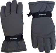 columbia gloves medium obsidian xy0123 010 boys' accessories in cold weather logo