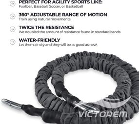 img 3 attached to 🏃 Victorem Strength 80 Lb Resistance Running Training Bungee Band (Waist) Workout Guide– Enhance Agility, Speed, and Fitness for Fast-Twitch Athletes – Ideal Gym Equipment for Football, Basketball