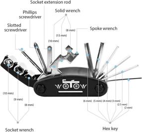 img 3 attached to 🔧 WOTOW 16 in 1 Bike Repair Tool Kit: Essential Bicycle Mechanic Set with Tire Pry Bars Rods"