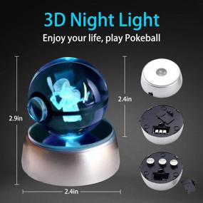 img 2 attached to 🔮 3D Crystal Ball Night Light for Room Decor, LED Anime Table Lamp with 7 Color Changes, Ideal Christmas & Birthday Gifts for Kids, Boys, Girls