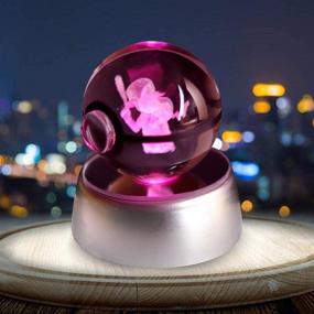 img 4 attached to 🔮 3D Crystal Ball Night Light for Room Decor, LED Anime Table Lamp with 7 Color Changes, Ideal Christmas & Birthday Gifts for Kids, Boys, Girls