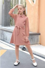 img 2 attached to 👗 GORLYA Sleeve Vintage Pockets GOR1030: Stylish Dresses for Girls' Clothing