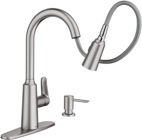 img 3 attached to 🚰 Moen Edwyn Spot-Resist Stainless Steel 1-Handle Deck Mount Pulldown Kitchen Faucet (Model 87028SRS)