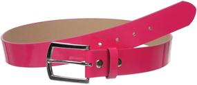 img 1 attached to Nifty Nickel Synthetic Leather Women's Fashion Patent Accessories: Trendy Belts