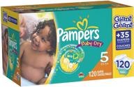 👶 pampers baby dry diapers giant pack size 5 (120 ct) logo