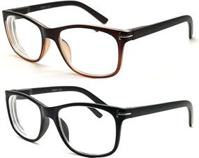 img 3 attached to Enhance your Vision with Black Rectangular Frame Nearsighted Driving Glasses for Men and Women