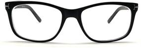 img 2 attached to Enhance your Vision with Black Rectangular Frame Nearsighted Driving Glasses for Men and Women