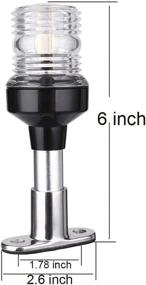 img 1 attached to 🚤 LYCAEA 6" Boat Anchor Light: High Visibility LED Navigation Light for Nautical Safety, Fixed Mount with Stainless Steel Base and Aluminum Tube - 12-24 VDC