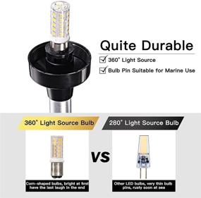 img 2 attached to 🚤 LYCAEA 6" Boat Anchor Light: High Visibility LED Navigation Light for Nautical Safety, Fixed Mount with Stainless Steel Base and Aluminum Tube - 12-24 VDC