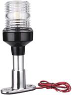 🚤 lycaea 6" boat anchor light: high visibility led navigation light for nautical safety, fixed mount with stainless steel base and aluminum tube - 12-24 vdc логотип