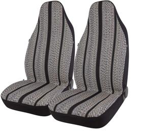 img 4 attached to 🚗 Enhance Your Vehicle's Style and Protection with the West Coast Auto Baja Blanket Bucket Seat Cover - Airbag Compatible (2PCS) (Black)