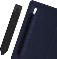 🖊️ yuoros pencil grip sleeve: the ultimate pen holder case for apple pencil, ipad pro, stylus case, and surface pen sleeve - 2 pack (blue, black) logo