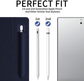 img 3 attached to 🖊️ YUOROS Pencil Grip Sleeve: the Ultimate Pen Holder Case for Apple Pencil, iPad Pro, Stylus Case, and Surface Pen Sleeve - 2 Pack (Blue, Black)