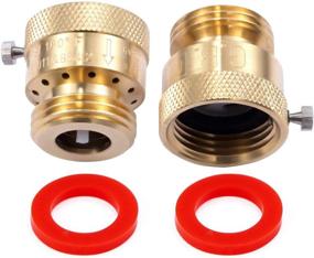 img 4 attached to 🚰 2 Pack Brass Backflow Preventer Vacuum Breaker Hose Bibb Connector with 3/4" Inch GHT for Litorange
