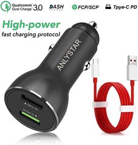 img 3 attached to ANLYSTAR Dash Car Charger for Oneplus 6T/6/5T/5/3T/3, Quick Charge 3.0 Charger for Galaxy S10/S9/S8/S7/S6/Plus, PowerIQ for iPhone 11/XS/Max/XR/X/8/7, iPad Pro, and More, with Dash-Type C Cable 3.3FT