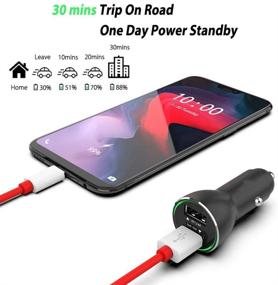 img 1 attached to ANLYSTAR Dash Car Charger for Oneplus 6T/6/5T/5/3T/3, Quick Charge 3.0 Charger for Galaxy S10/S9/S8/S7/S6/Plus, PowerIQ for iPhone 11/XS/Max/XR/X/8/7, iPad Pro, and More, with Dash-Type C Cable 3.3FT