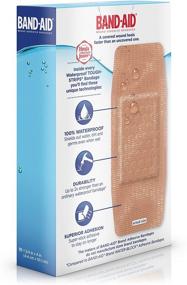 img 2 attached to 💦 Пластыри Band-Aid Brand Waterproof Extra Large Tough Strips - 2 упаковки, 10 штук