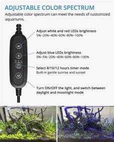 img 2 attached to 🐠 NICREW Freshwater LED Aquarium Light 18-24 Inch, Full Spectrum Fish Tank Light with Timer and Adjustable Color Spectrum - Auto On/Off, 14 Watts