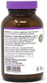 img 2 attached to 💊 Капсулы Bluebonnet Nutrition L-Lysine 500 мг - Поддержка здоровой иммунной функции, синтез коллагена - Без сои, без глютена, не ГМО, кошерные, веганские - 100 штук