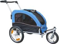 🐶 enhanced suspension blue booyah medium dog stroller & pet bike trailer - a perfect blend of comfort and versatility! logo