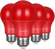 edishine set of 4 red led light bulbs logo