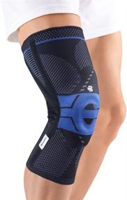 img 4 attached to Bauerfeind GenuTrain P3 Knee Support - Left Knee - Size 3, Black - Corrects Misalignment of the Kneecap