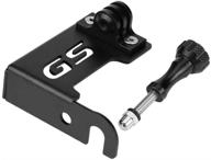 🏍️ black motorcycle front left camera support bracket for bmw r1200gs lc and r1200gs lc adv - compatible with gopro logo