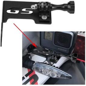 img 2 attached to 🏍️ Black Motorcycle Front Left Camera Support Bracket for BMW R1200GS LC and R1200GS LC ADV - Compatible with GoPro