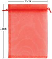 🎁 100pcs assorted color organza bags, 5x7 inches mesh gift bags with drawstring closure – ideal for candy, jewellery & more logo