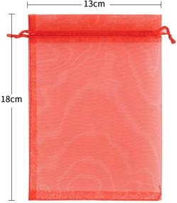 img 4 attached to 🎁 100pcs Assorted Color Organza Bags, 5x7 inches Mesh Gift Bags with Drawstring Closure – Ideal for Candy, Jewellery & More