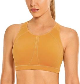 img 4 attached to 👙 SYROKAN Women's High Impact Padded Supportive Non-Wired Full Coverage Sports Bra