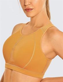 img 1 attached to 👙 SYROKAN Women's High Impact Padded Supportive Non-Wired Full Coverage Sports Bra